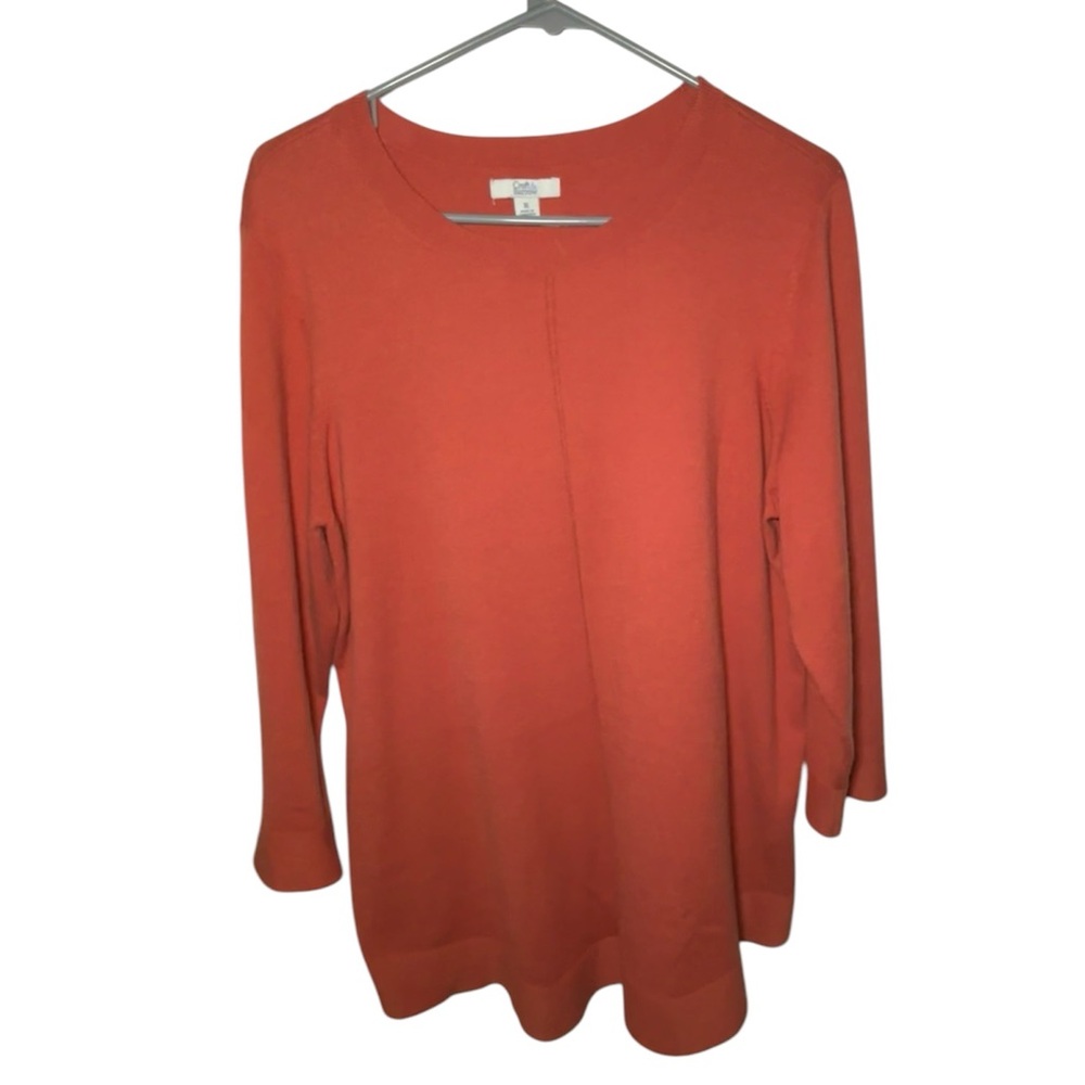 Croft & Barrow Orange Pullover Sweater EUC